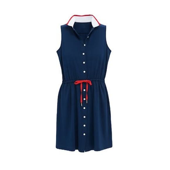 TUCKERNUCK SPORT Navy Sleeveless Performance Jersey Alcott Golf Dress SZ XXL NWT - Picture 8 of 8